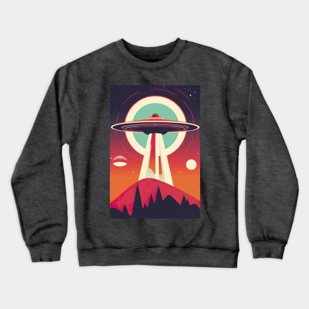 Alien Abduction - Extraterrestrial UFO Encounter Crewneck Sweatshirt by PlutoOrigins